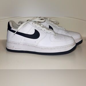 Nike Navy and White Air Force Ones